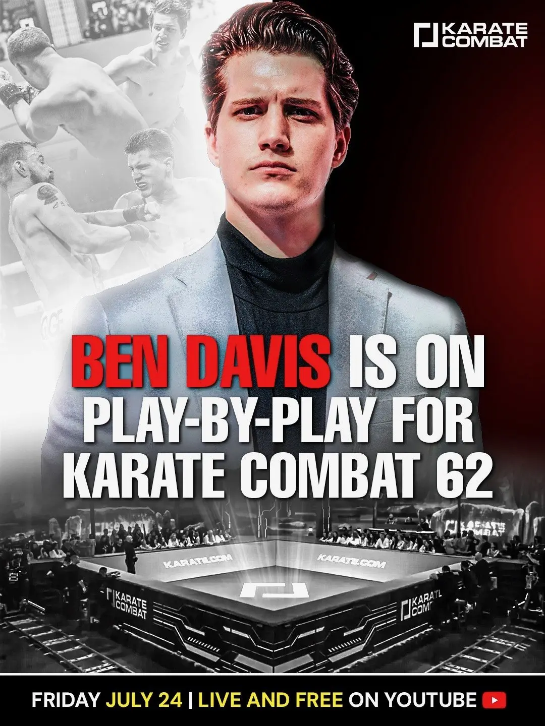 Karate Combat 62 broadcast poster