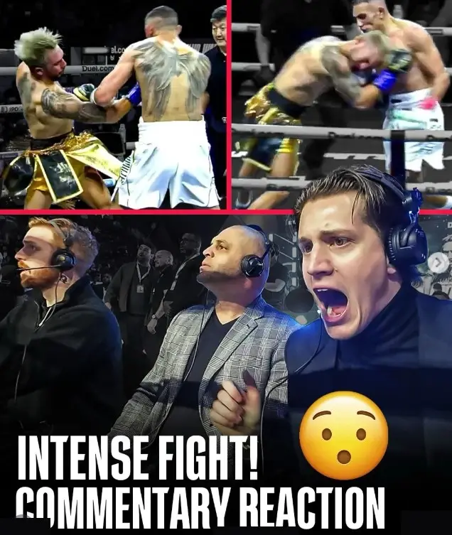 Ben Davis reacting live on commentary during an intense fight